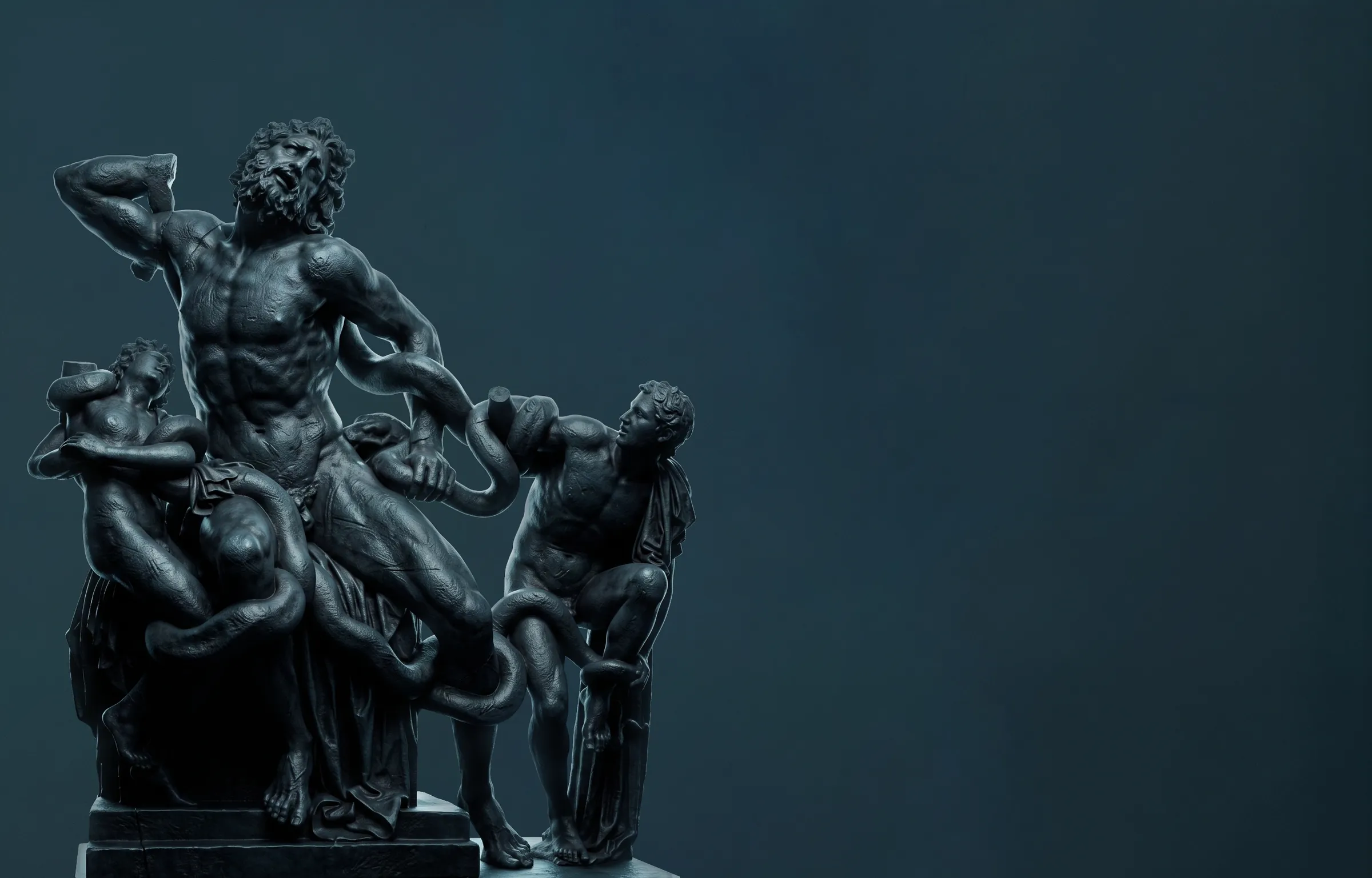 Grupo escultórico del Laocoonte en mármol